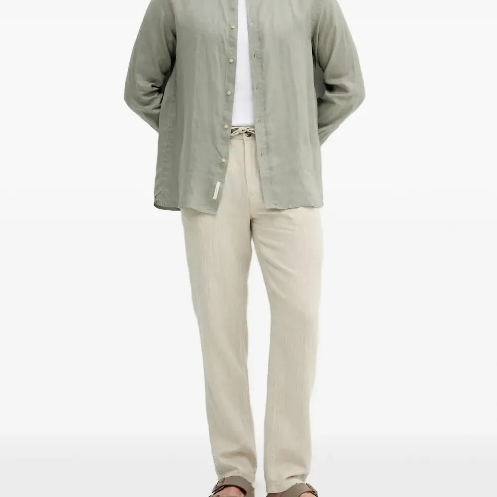 Брюки с шевронным узором и кулиской