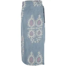 Юбка с цветочным принтом и завязкой