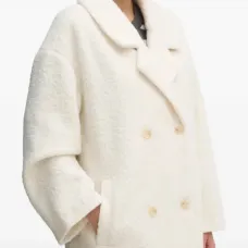 Фактурное двубортное пальто