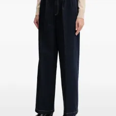 Джинсы из денима со складками Джинсы из денима со складками