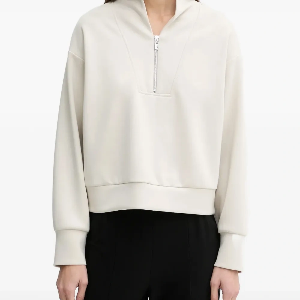 Свитшот с молнией и воротником-стойкой