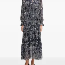 Платье макси с принтом