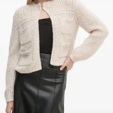 Трикотажный кардиган с украшением в виде карманов