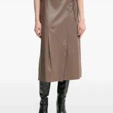 Миди-юбка с запахом и завязками