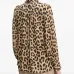 Блузка с леопардовым принтом и бантом