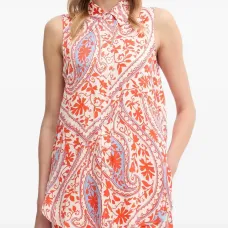 Узорчатый топ с воротником Узорчатый топ с воротником