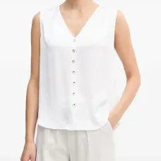 Топ с V-образным вырезом на пуговицах