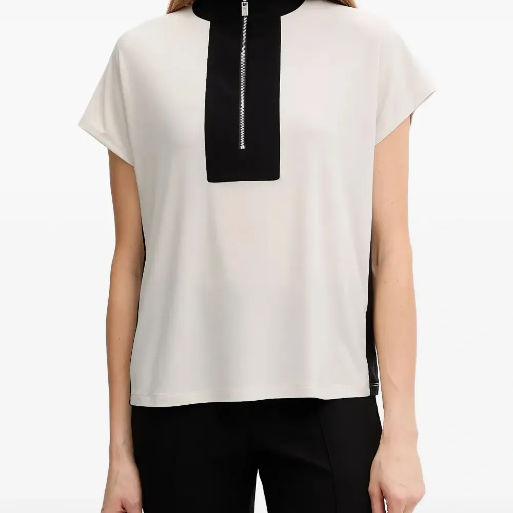 Топ с молнией на воротнике