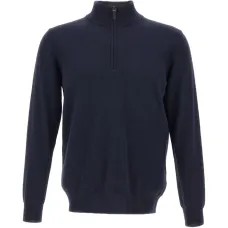 Свитер с полу-молнией и воротником-стойкой Свитер с полу-молнией и воротником-стойкой