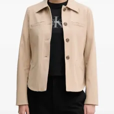 Жакет с застежкой на пуговицы и прорезными карманами Жакет с застежкой на пуговицы и прорезными карманами