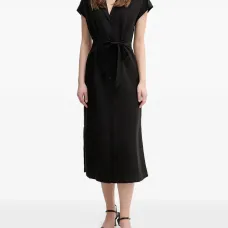 Платье миди с пуговицами и поясом