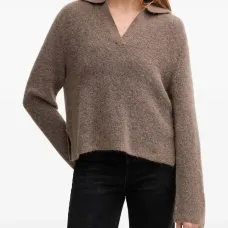 Вязаный поло-топ MMThora Aidy с V-образным вырезом