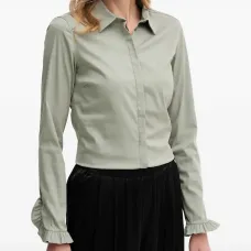 Блузка MMMattie с оборками и длинными рукавами