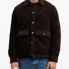 Жакет с клапанными карманами и жаккардовым узором от MMGLuis Clair