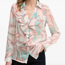 Блузка с оборками и узором