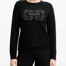 Украшенный свитер с круглым вырезом