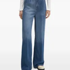 Джинсы-клёш с защипами