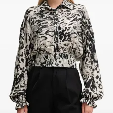 Рубашка с длинными рукавами и принтом