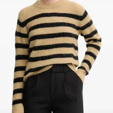 Полосатый свитер с круглым вырезом Thora
