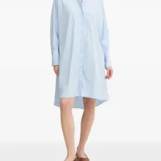 Рубашка-платье с воротником и асимметричным кроем Рубашка-платье с воротником и асимметричным кроем