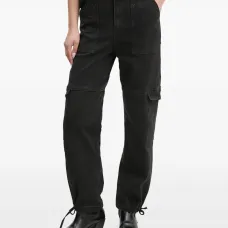 Джинсы-карго с высокой талией