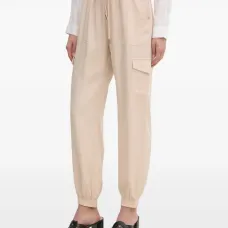 Брюки с карманами и кулиской