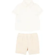 Комплект из топа и шортов с воротником