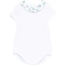 Боди с оборчатым воротником