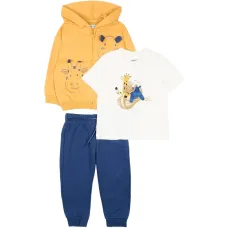 Спортивный костюм с анималистичным принтом и капюшоном (набор из трёх предметов)