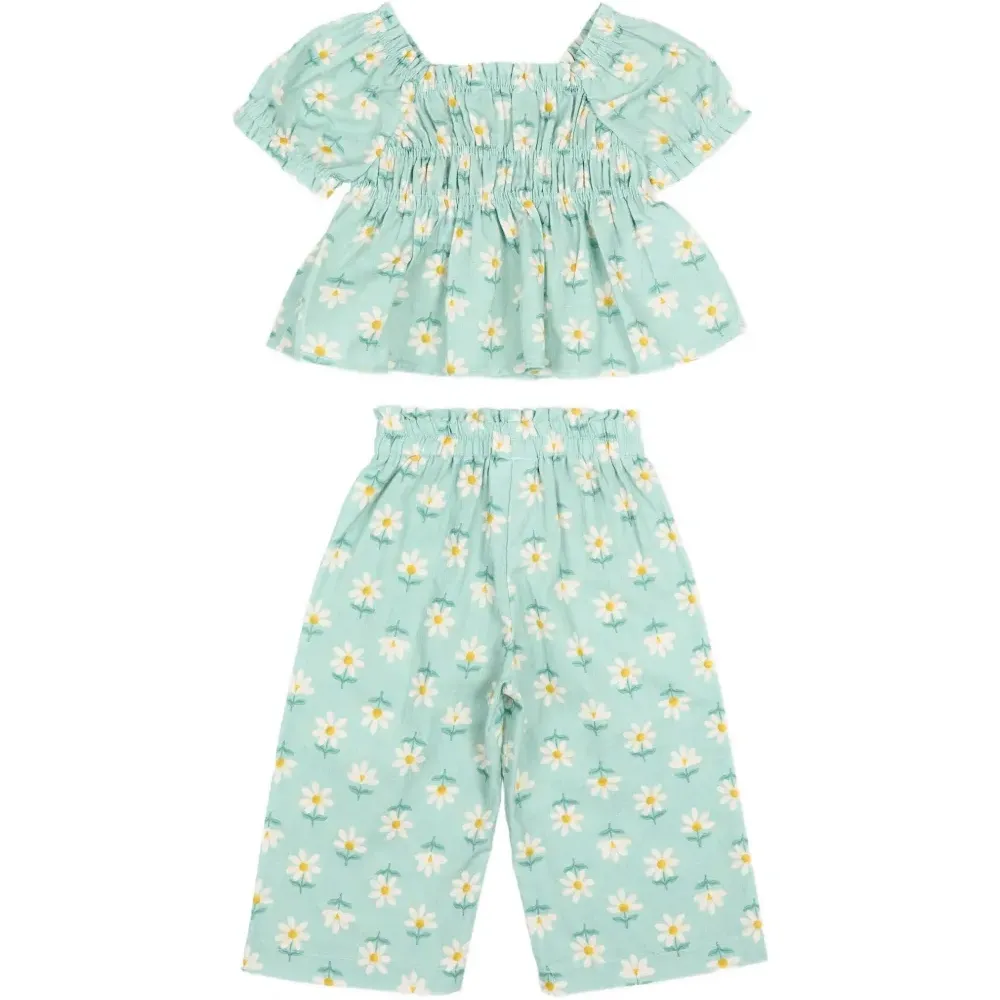 Комплект с брюками с цветочным принтом