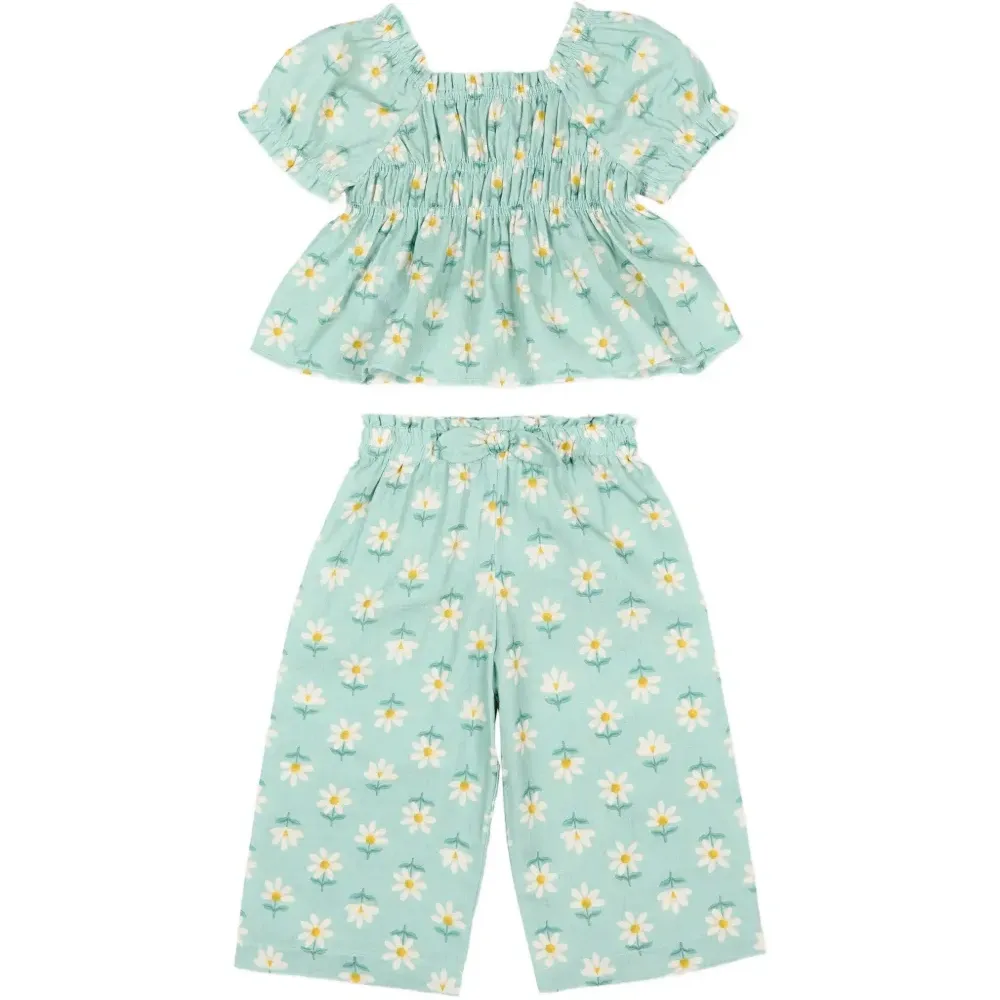 Комплект с брюками с цветочным принтом