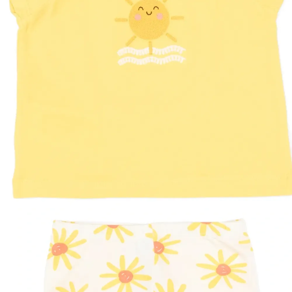 Комплект с леггинсами с цветочным принтом и оборками