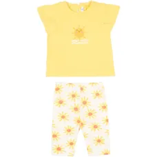 Комплект с леггинсами с цветочным принтом и оборками