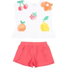 Комплект с шортами с фруктовым принтом