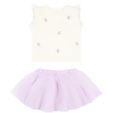 Комплект с юбкой с цветочным принтом