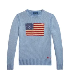 Джемпер с круглым вырезом и флагом Джемпер с круглым вырезом и флагом