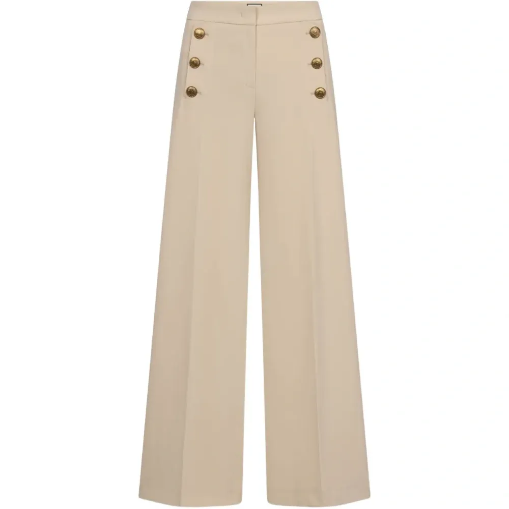 Палаццо брюки с пуговицами