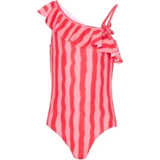 Полосатый купальник с оборками Полосатый купальник с оборками