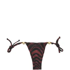 Плавки-бикини с завязками по бокам и тигровым принтом Carioca