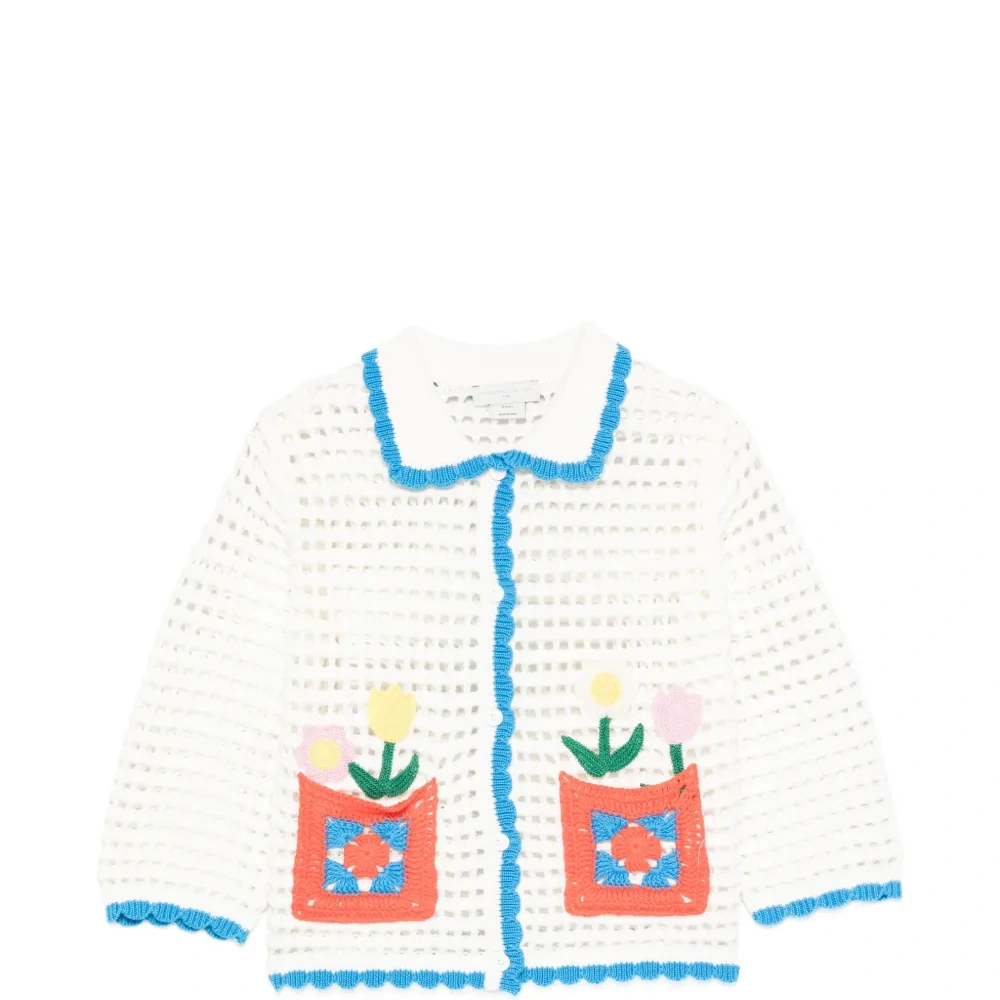 Кардиган с цветочными аппликациями