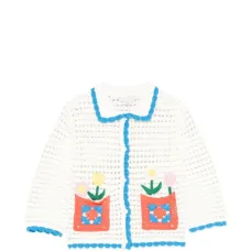 Кардиган с цветочными аппликациями