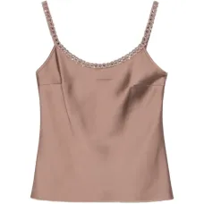 Топ с украшенными бретелями