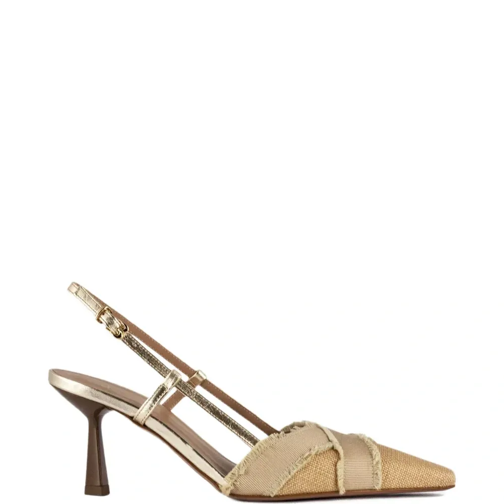 Босоножки из металлизированной кожи с бахромой Босоножки из металлизированной кожи с бахромой