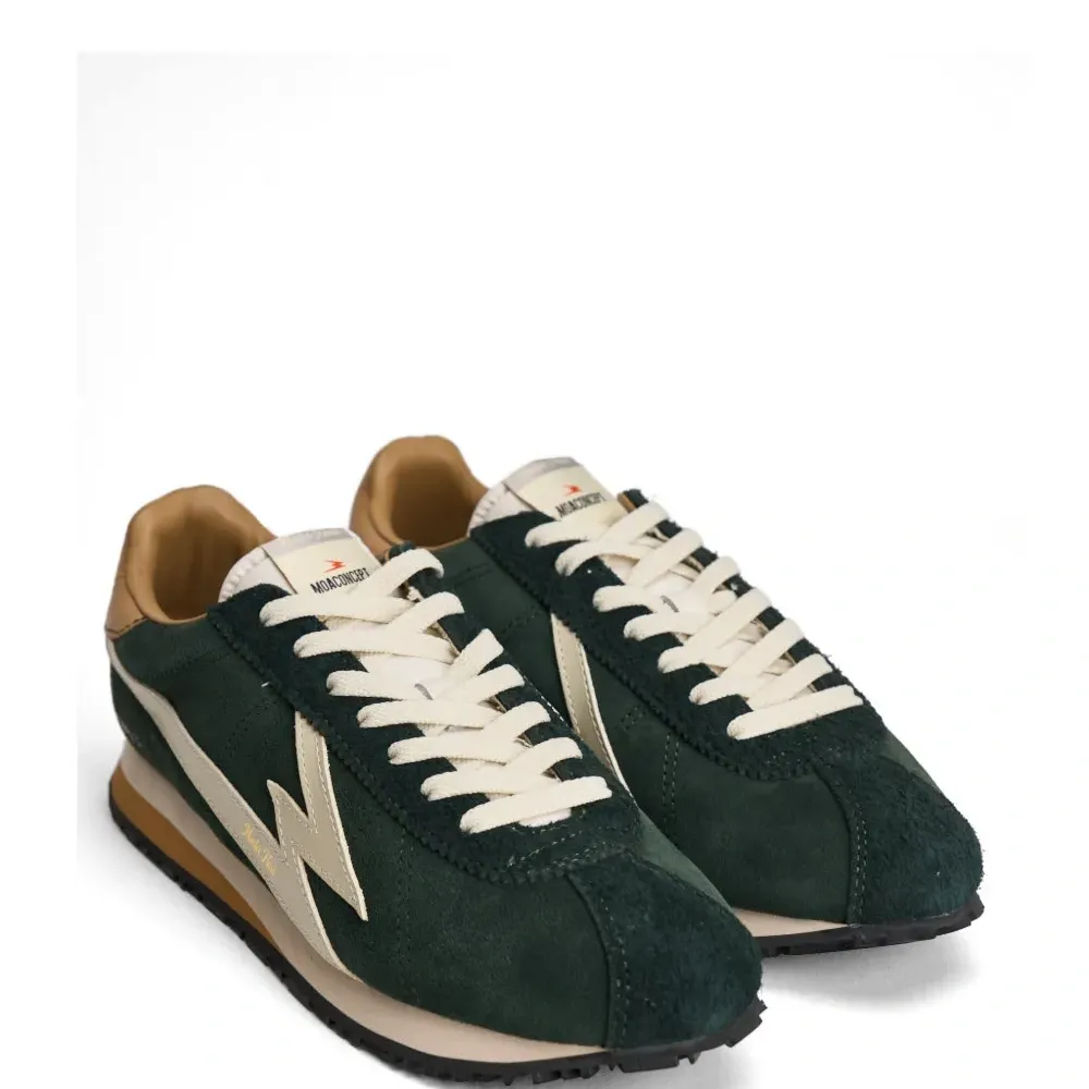 Кроссовки из замши с молнией