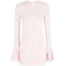 Мини-платье с воланами и цветочным принтом