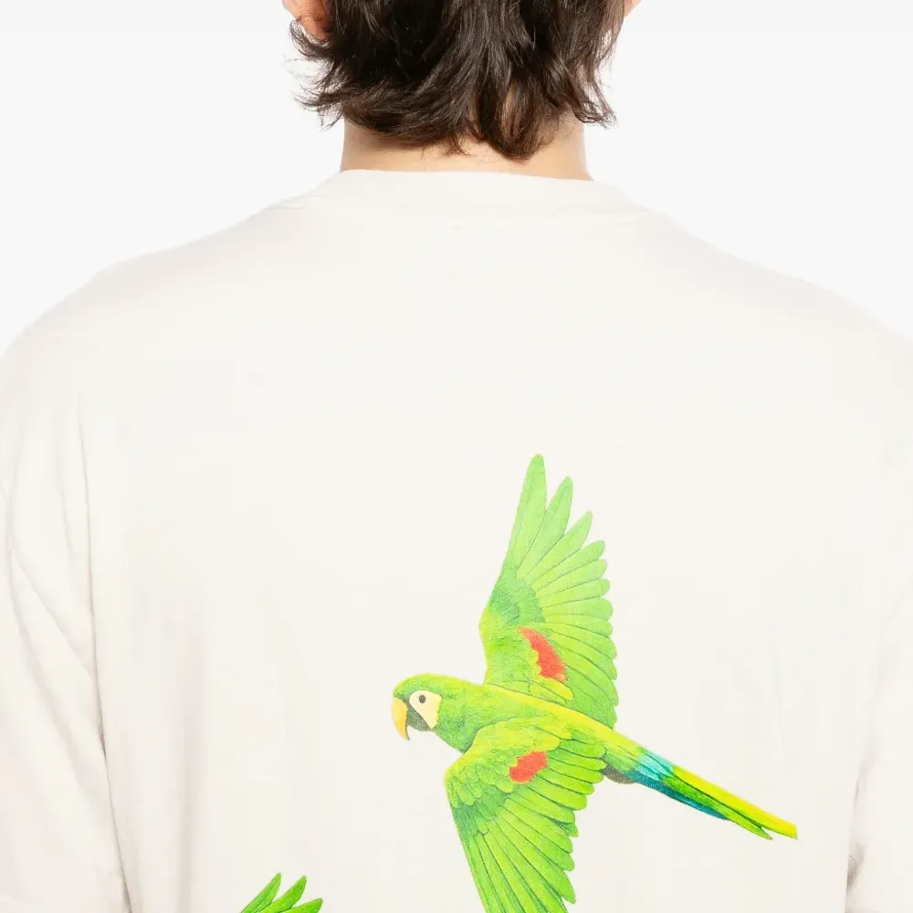 Футболка с принтом попугая