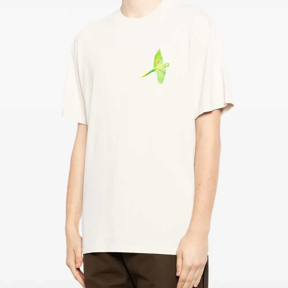 Футболка с принтом попугая