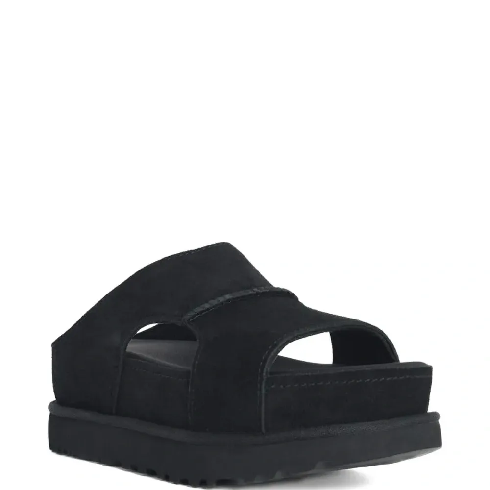 Босоножки с открытым носком и оверлочной строчкой