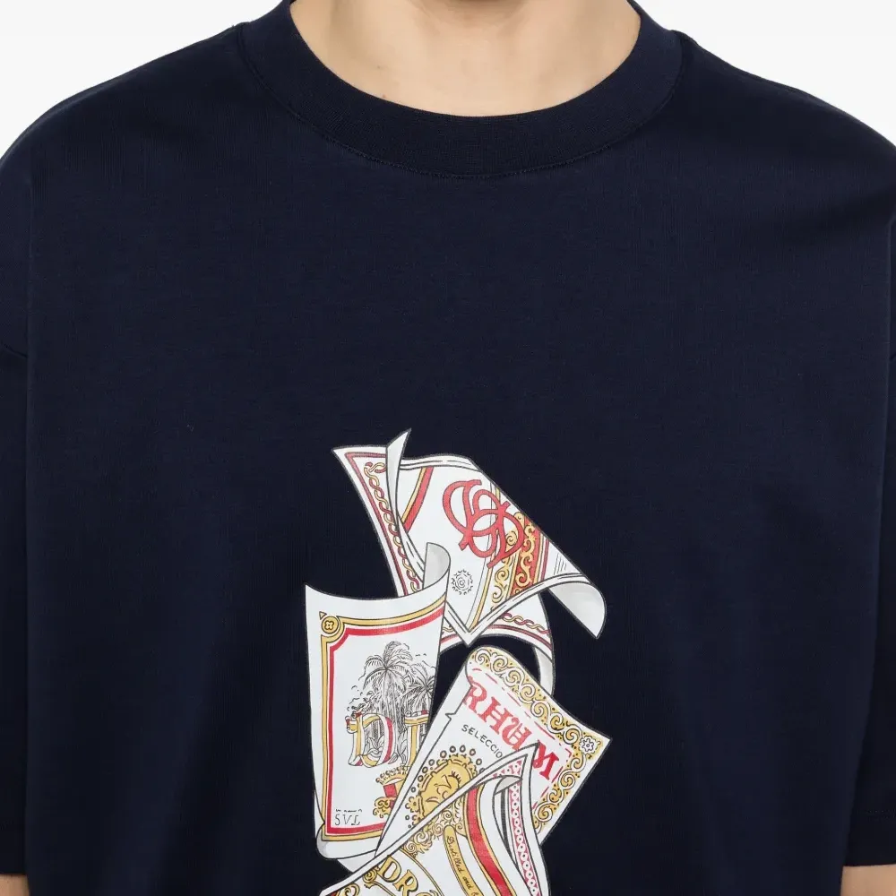 Футболка с нашивками в виде этикеток рома