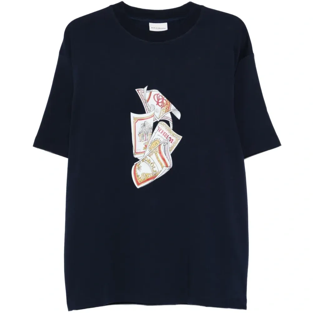 Футболка с нашивками в виде этикеток рома